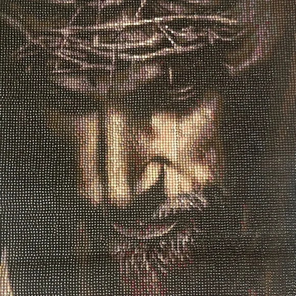 Jesus face and the Holy Spirit finished diamond painting
